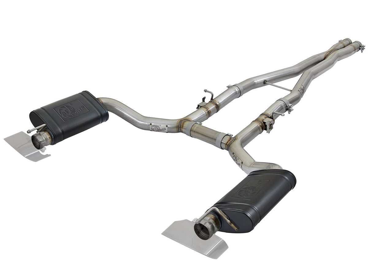 aFe Power MACH Force-Xp 3 IN 304 Stainless Steel Cat-Back Exhaust System — Dodge Challenger/Hellcat/Demon 15-23 SRT V8-6.2L (sc)/392 V8-6.4L — 49-32053