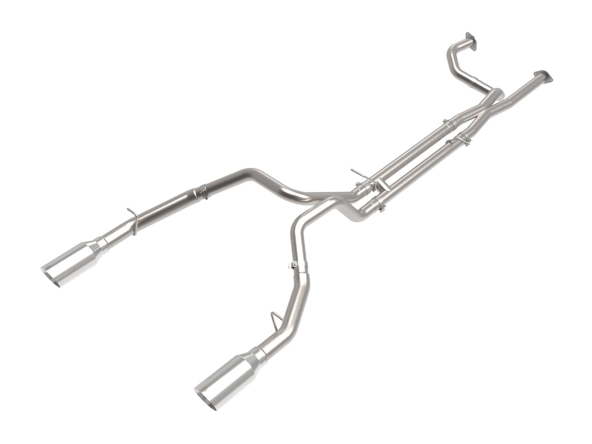 aFe Power Vulcan Series 3 IN to 3-1/2 IN 304 Stainless Steel Cat-Back Exhaust System w/ Polished Tip — RAM 1500 TRX 21-24 V8-6.2L (sc) — 49-32084-P