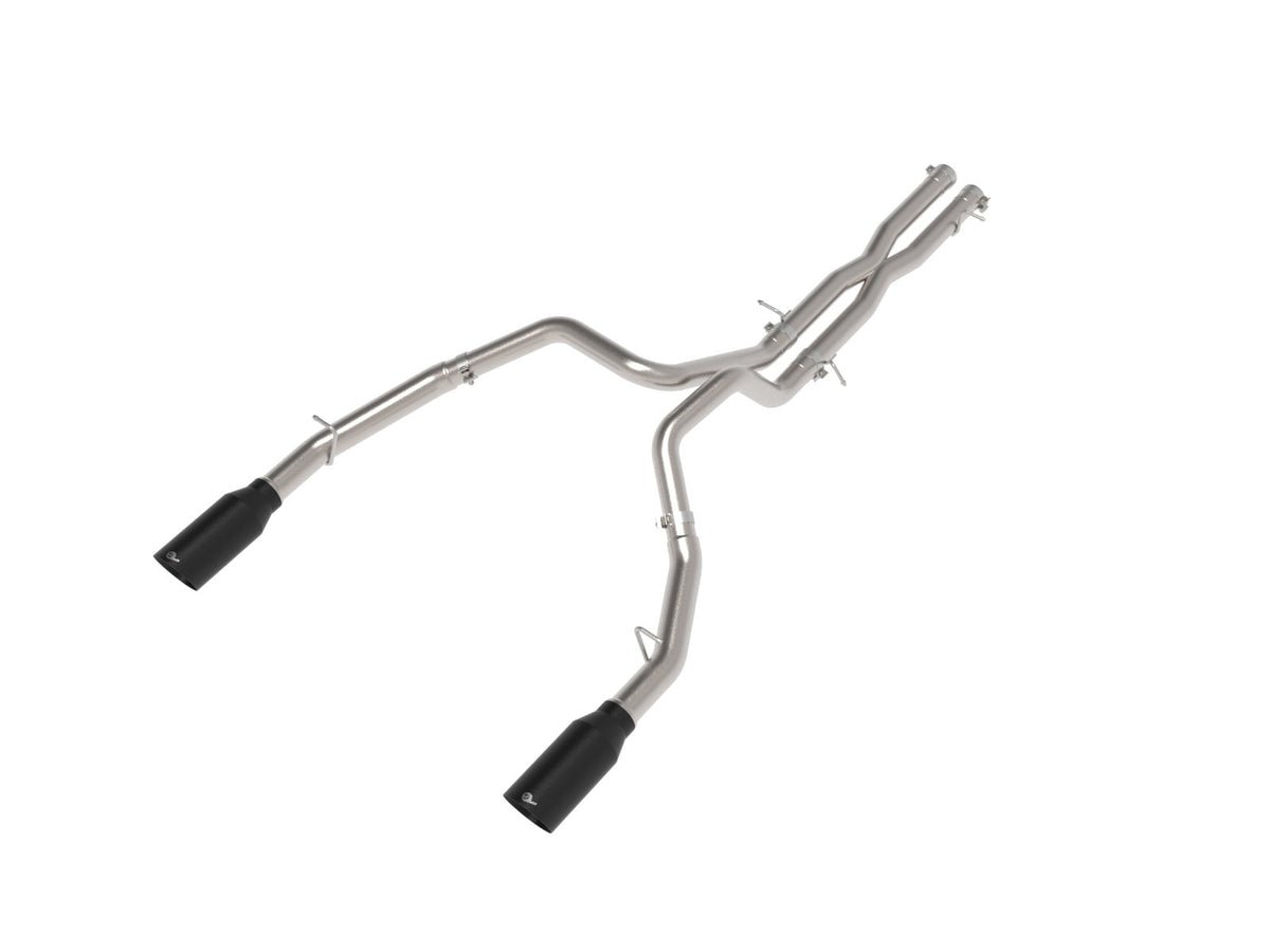 aFe Power Vulcan Series 3 IN to 3-1/2 IN 304 Stainless Steel Cat-Back Exhaust System w/ Black Tip — RAM 1500 RHO 25-26 L6-3.0L (tt) — 49-32087-B