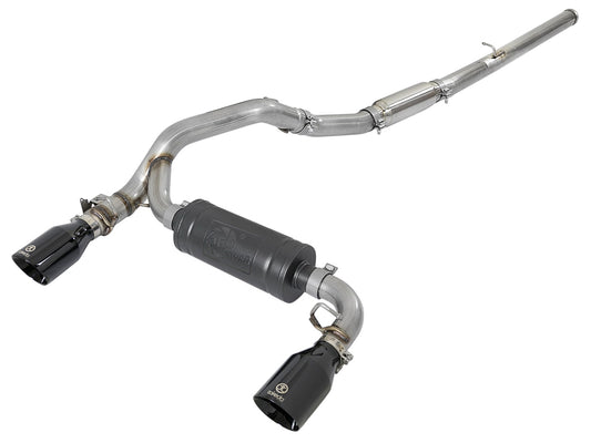 aFe Power Takeda 3 IN 304 Stainless Steel Cat-Back Exhaust System — Ford Focus RS 16-18 L4-2.3L (t) — 49-33103-B