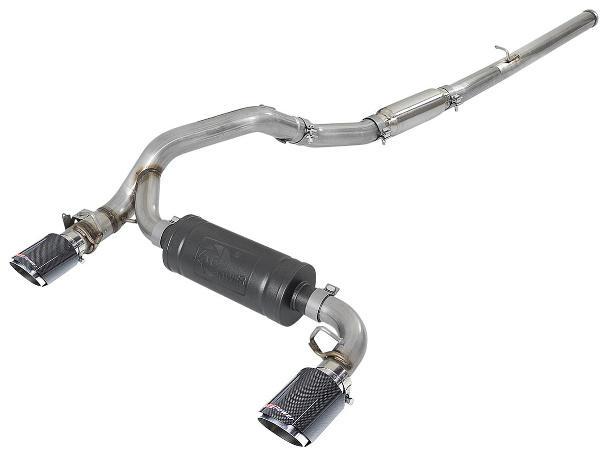 aFe Power Takeda 3 IN 304 Stainless Steel Cat-Back Exhaust System — Ford Focus RS 16-18 L4-2.3L (t) — 49-33103-C