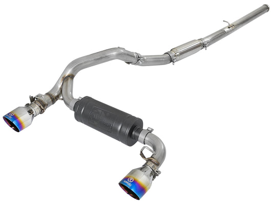 aFe Power Takeda 3 IN 304 Stainless Steel Cat-Back Exhaust System — Ford Focus RS 16-18 L4-2.3L (t) — 49-33103-L