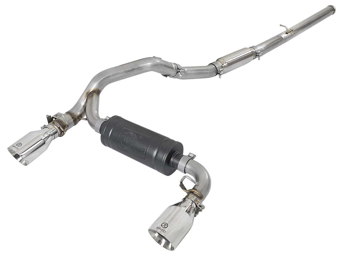 aFe Power Takeda 3 IN 304 Stainless Steel Cat-Back Exhaust System — Ford Focus RS 16-18 L4-2.3L (t) — 49-33103-P