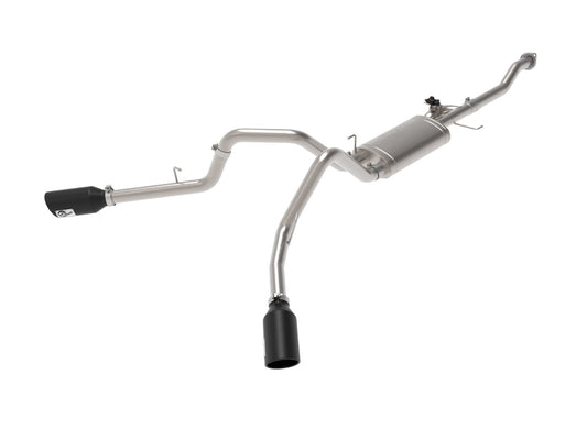 aFe Power Gemini XV 3 IN 304 Stainless Steel Cat-Back Exhaust System w/ Cut-Out Black — Ford F-150 15-20 V6-2.7L (tt)/3.5L (tt)/V8-5.0L — 49-33123-B