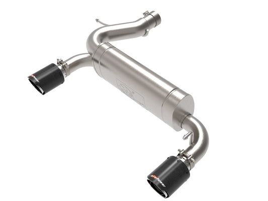 aFe Power Vulcan Series 3 IN to 2-1/2 IN 304 Stainless Steel Axle-Back Exhaust System w/ Carbon Fiber Tip — Ford Bronco 21-26 L4-2.3L (t)/V6-2.7L (tt) — 49-33137-C