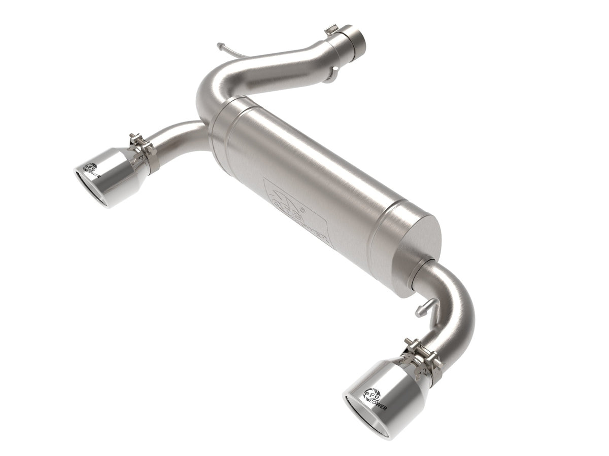 aFe Power Vulcan Series 3 IN to 2-1/2 IN 304 Stainless Steel Axle-Back Exhaust System w/ Polished Tip — Ford Bronco 21-26 L4-2.3L (t)/V6-2.7L (tt) — 49-33137-P