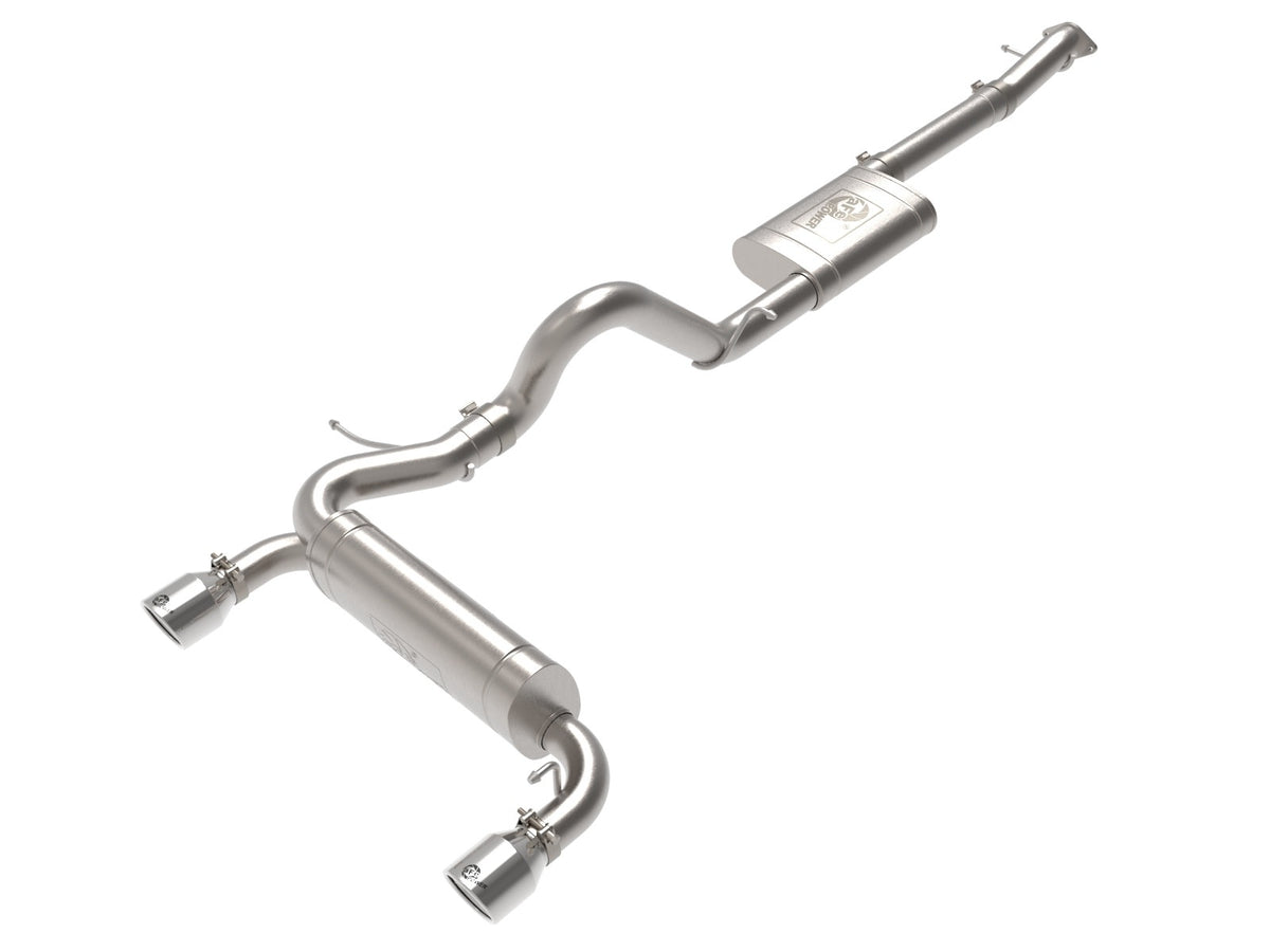 aFe Power Vulcan Series 3 IN to 2-1/2 IN 304 Stainless Steel Cat-Back Exhaust System w/ Polished Tip — Ford Bronco 21-26 L4-2.3L (t)/V6-2.7L (tt) — 49-33138-P
