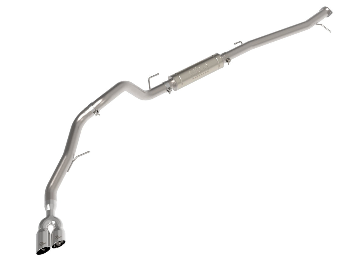 aFe Power Vulcan Series 3 IN 304 Stainless Steel Rear-Side Exit Exhaust System w/ Polished Tip — Ford Ranger/Ranger Raptor 22-26 L4-2.0L (td) — 49-33156-P