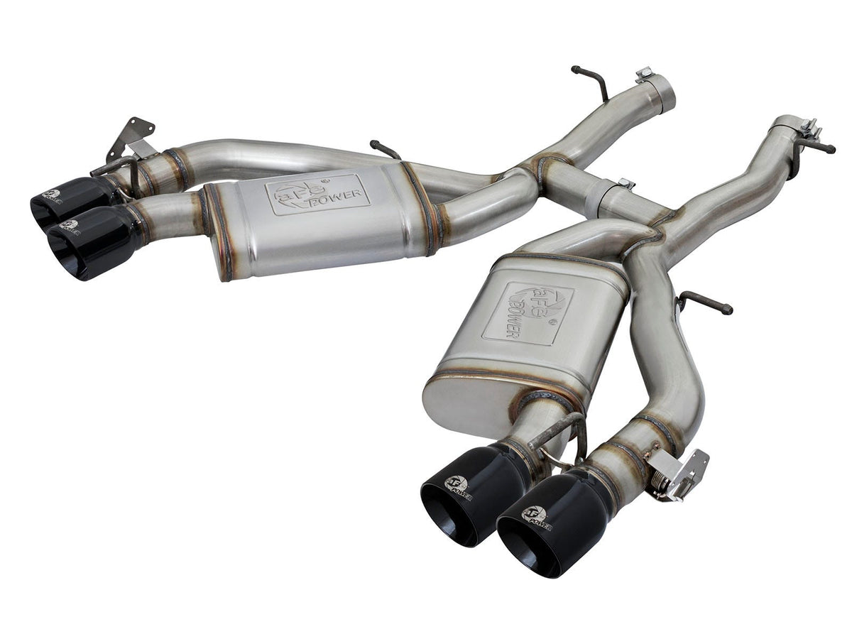 aFe Power MACH Force-Xp 3 IN 304 Stainless Steel Axle-Back Exhaust System Black — Chevrolet Camaro SS 16-24 V8-6.2L (sc) M/T — 49-34068-B