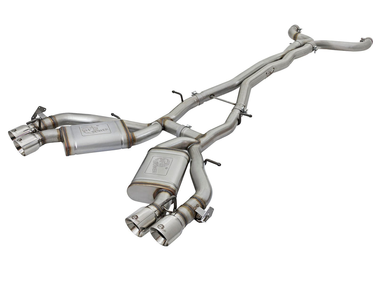 aFe Power MACH Force-Xp 3 IN 304 Stainless Steel Cat-Back Exhaust System — Chevrolet Camaro SS 16-24 V8-6.2L (sc) M/T — 49-34069-P