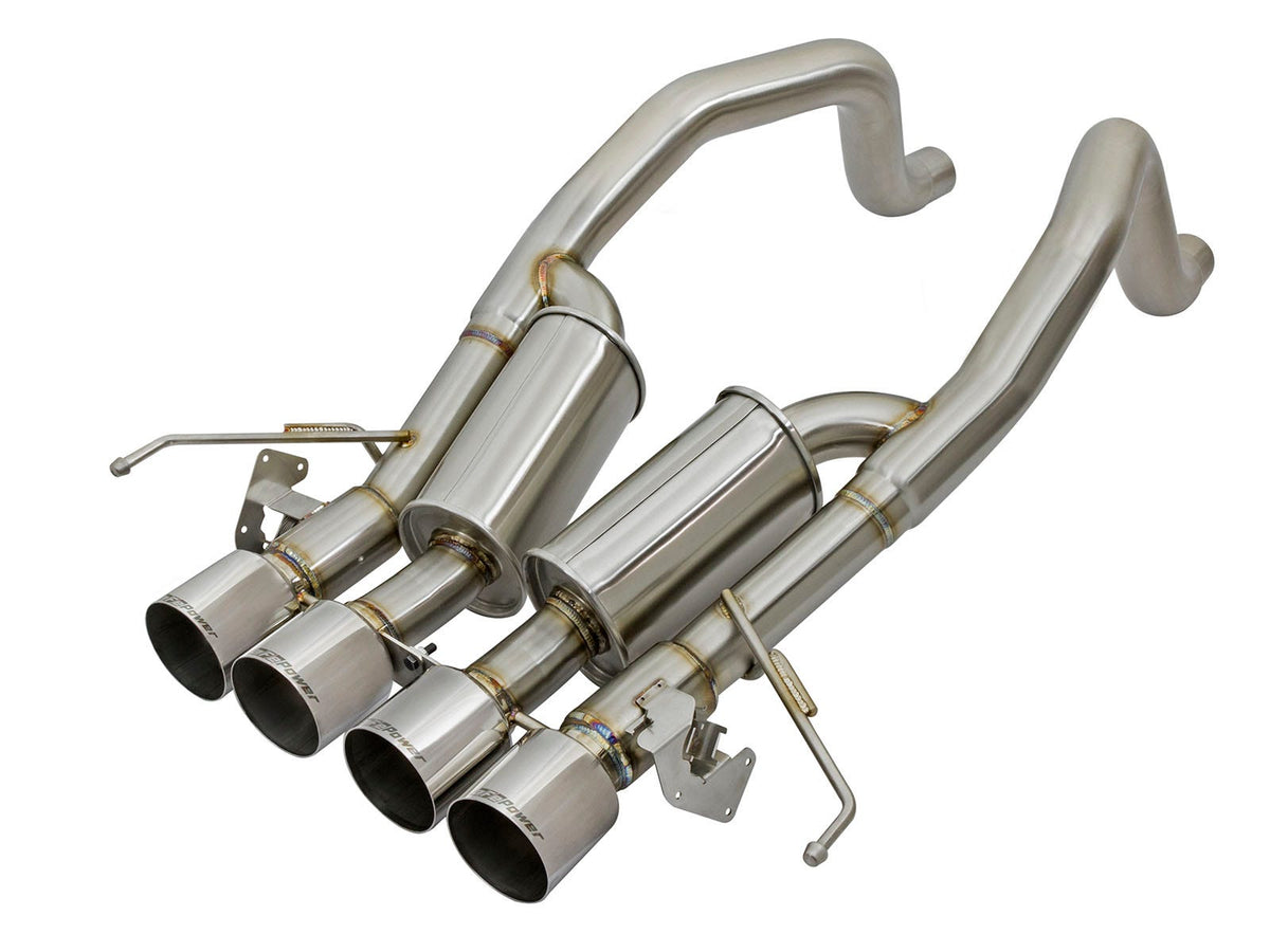 aFe Power MACH Force-Xp 3 IN to 2-1/2 IN 304 Stainless Steel Axle-Back Exhaust System — Chevrolet Corvette Z06 (C7) 15-19 V8-6.2L (sc) — 49-34082-P