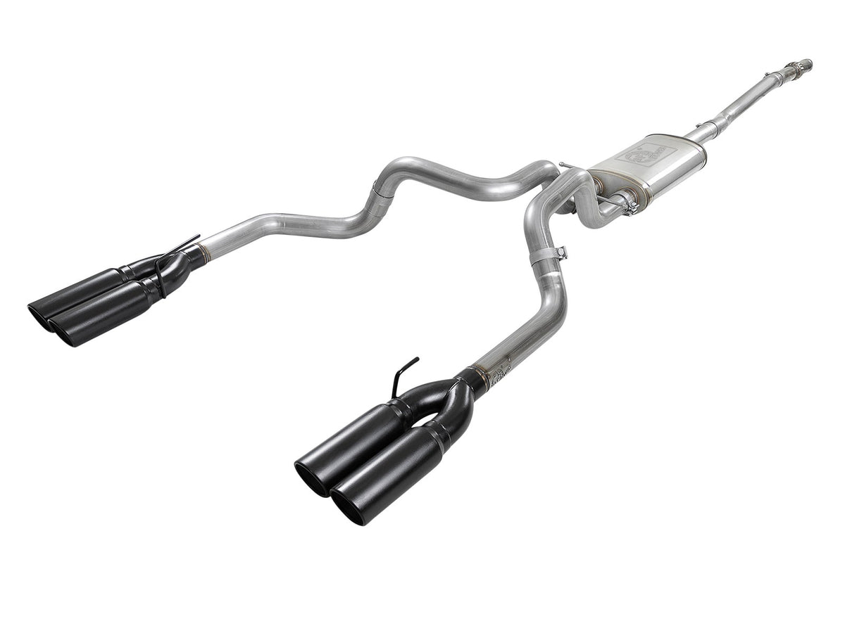 aFe Power Vulcan Series 3 IN to Dual 3 IN 304 Stainless Steel Cat-Back Exhaust System — GM Silverado/Sierra 1500 19-26 V8-5.3L — 49-34105-B