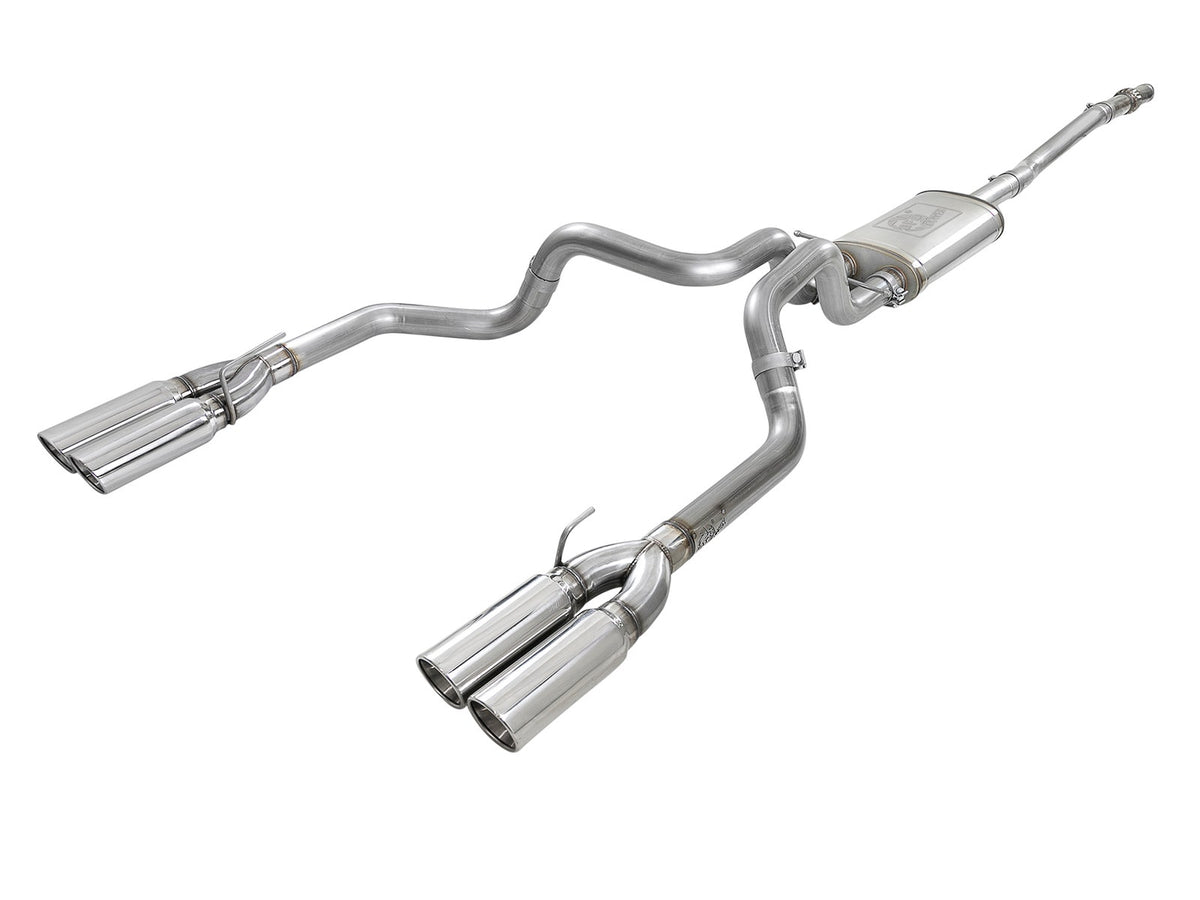 aFe Power Vulcan Series 3 IN to Dual 3 IN 304 Stainless Steel Cat-Back Exhaust System — GM Silverado/Sierra 1500 19-26 V8-5.3L — 49-34105-P