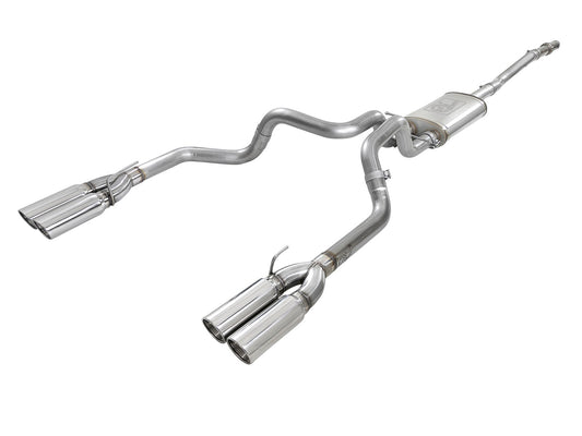 aFe Power Vulcan Series 3 IN to Dual 3 IN 304 Stainless Steel Cat-Back Exhaust System — GM Silverado/Sierra 1500 19-26 V8-5.3L — 49-34105-P