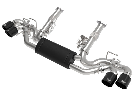 aFe Power MACH Force-Xp 304 Stainless Steel Cat-Back Exhaust w/ Muffler Black (w/ NPP) — Chevrolet Corvette (C8) 20-26 V8-6.2L — 49-34124-B
