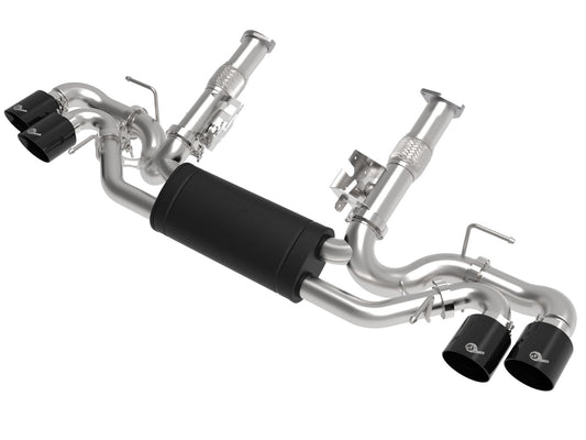 aFe Power MACH Force-Xp 304 Stainless Cat-Back Exhaust w/ Muffler Black (No NPP) — Chevrolet Corvette (C8) 20-26 V8-6.2L — 49-34127-B