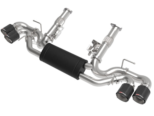 aFe Power MACH Force-Xp 304 Stainless Steel Cat-Back Exhaust w/ Muffler Carbon (No NPP) — Chevrolet Corvette (C8) 20-26 V8-6.2L — 49-34127-C