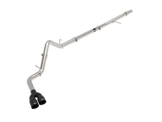 aFe Power Rebel XD Series 3 IN 304 Stainless Steel DPF-Back Exhaust w/ Dual Black Tip — GM Trucks 20-22 L6-3.0L (td) LM2 — 49-34129-B