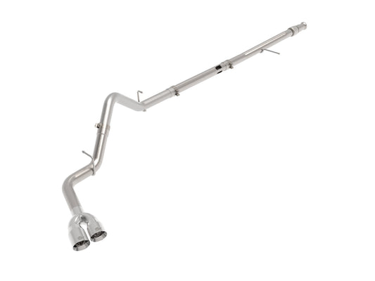 aFe Power Rebel XD Series 3 IN 304 Stainless Steel DPF-Back Exhaust w/ Dual Polished Tip — GM Trucks 20-22 L6-3.0L (td) LM2 — 49-34129-P