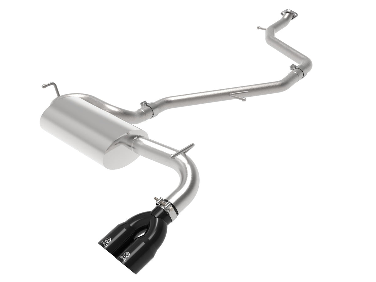 aFe Power Takeda 2 IN to 2-1/2 IN 304 Stainless Steel Cat-Back Exhaust System w/ Black Tip — Toyota C-HR 18-22 L4-2.0L — 49-36044-B