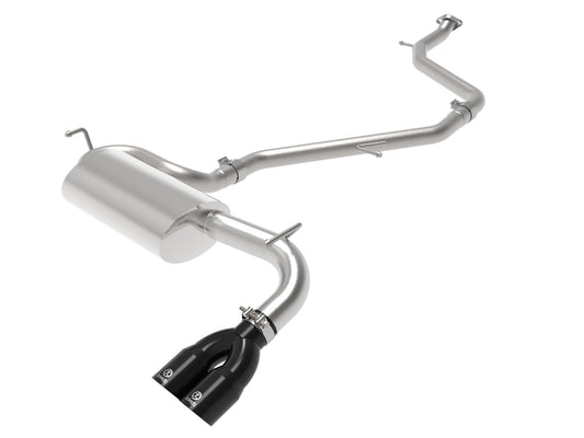 aFe Power Takeda 2 IN to 2-1/2 IN 304 Stainless Steel Cat-Back Exhaust System w/ Black Tip — Toyota C-HR 18-22 L4-2.0L — 49-36044-B