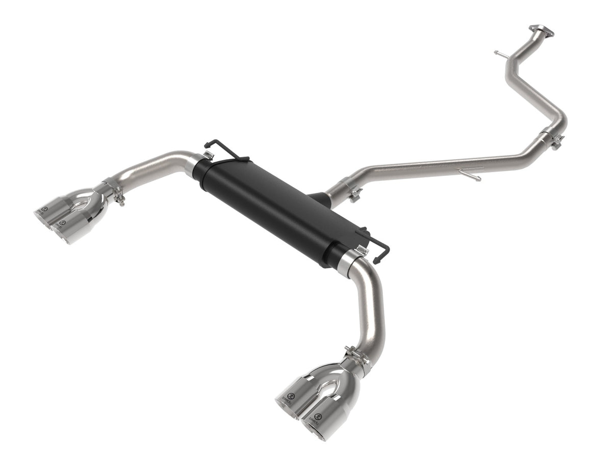 aFe Power Takeda 2 IN to 2-1/2 IN 304 Stainless Steel Cat-Back Exhaust System w/ Polished Tip — Lexus UX200/UX250h 19-24 L4-2.0L — 49-36054-P