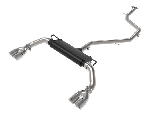 aFe Power Takeda 2 IN to 2-1/2 IN 304 Stainless Steel Cat-Back Exhaust System w/ Polished Tip — Lexus UX200/UX250h 19-24 L4-2.0L — 49-36054-P