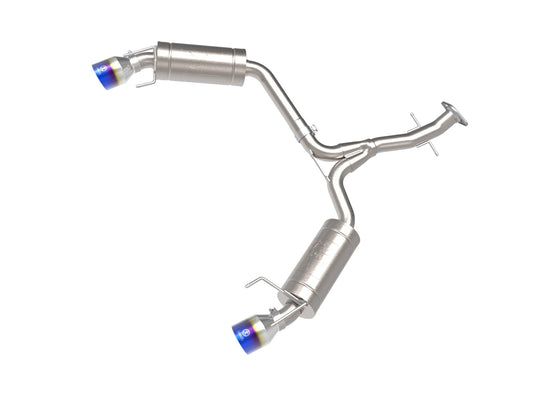 aFe Power Takeda 2-1/2 IN 304 Stainless Steel Axle-Back Exhaust System w/ Blue Flame Tip — Lexus IS250/IS350 06-13 V6-2.5L/3.5L — 49-36055-L