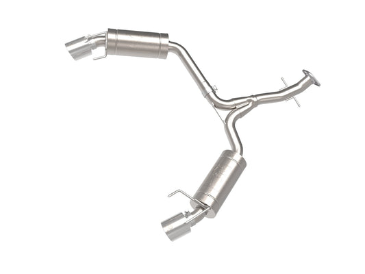 aFe Power Takeda 2-1/2 IN 304 Stainless Steel Axle-Back Exhaust System w/ Polished Tip — Lexus IS250/IS350 06-13 V6-2.5L/3.5L — 49-36055-P