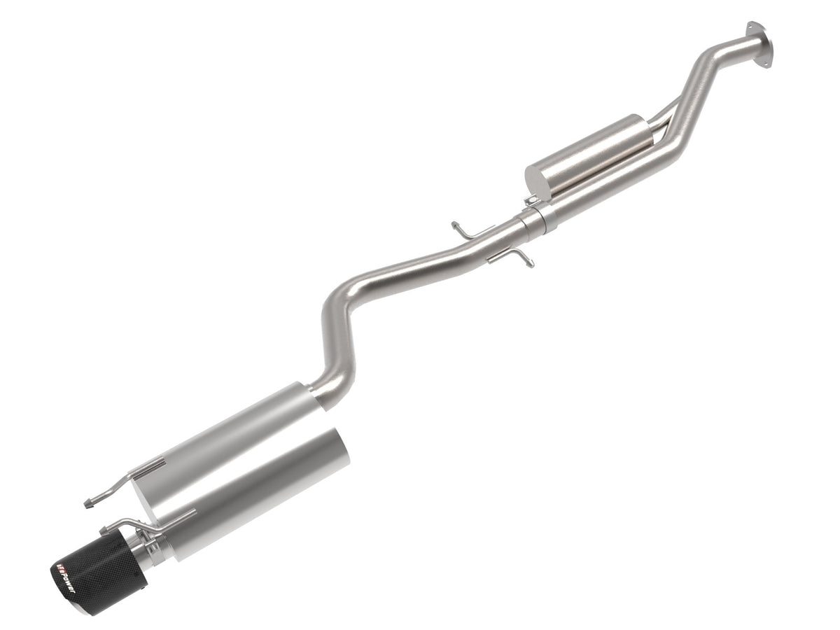 aFe Power Takeda 2-1/2 IN 304 Stainless Steel Cat-Back Exhaust System w/ Carbon Fiber Tip — Lexus IS300 01-05 L6-3.0L — 49-36058-C