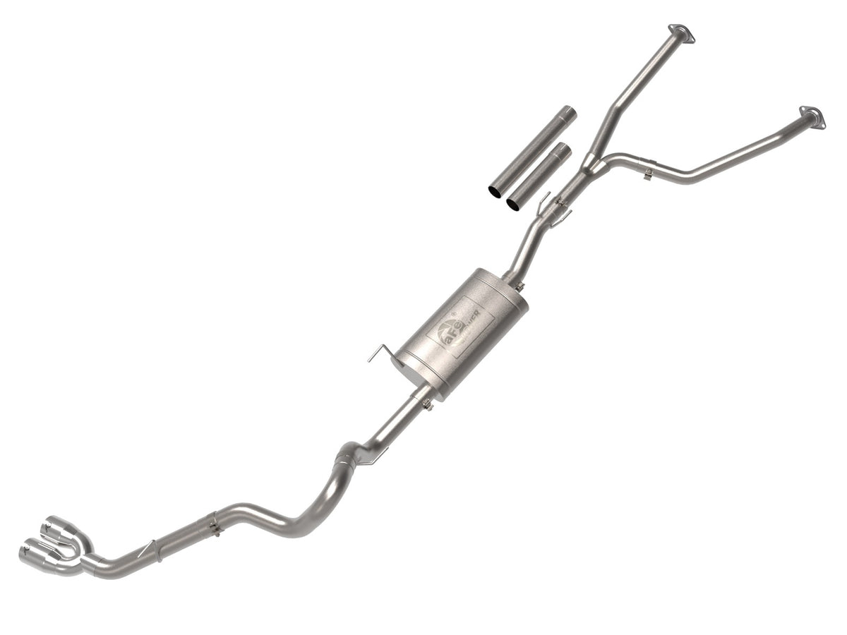 aFe Power Vulcan Series 2-1/2 IN to 3 IN 304 Stainless Steel Cat-Back Exhaust System w/ Polished Tip — Toyota Tundra 22-26 V6-3.4L (tt) — 49-36061-P