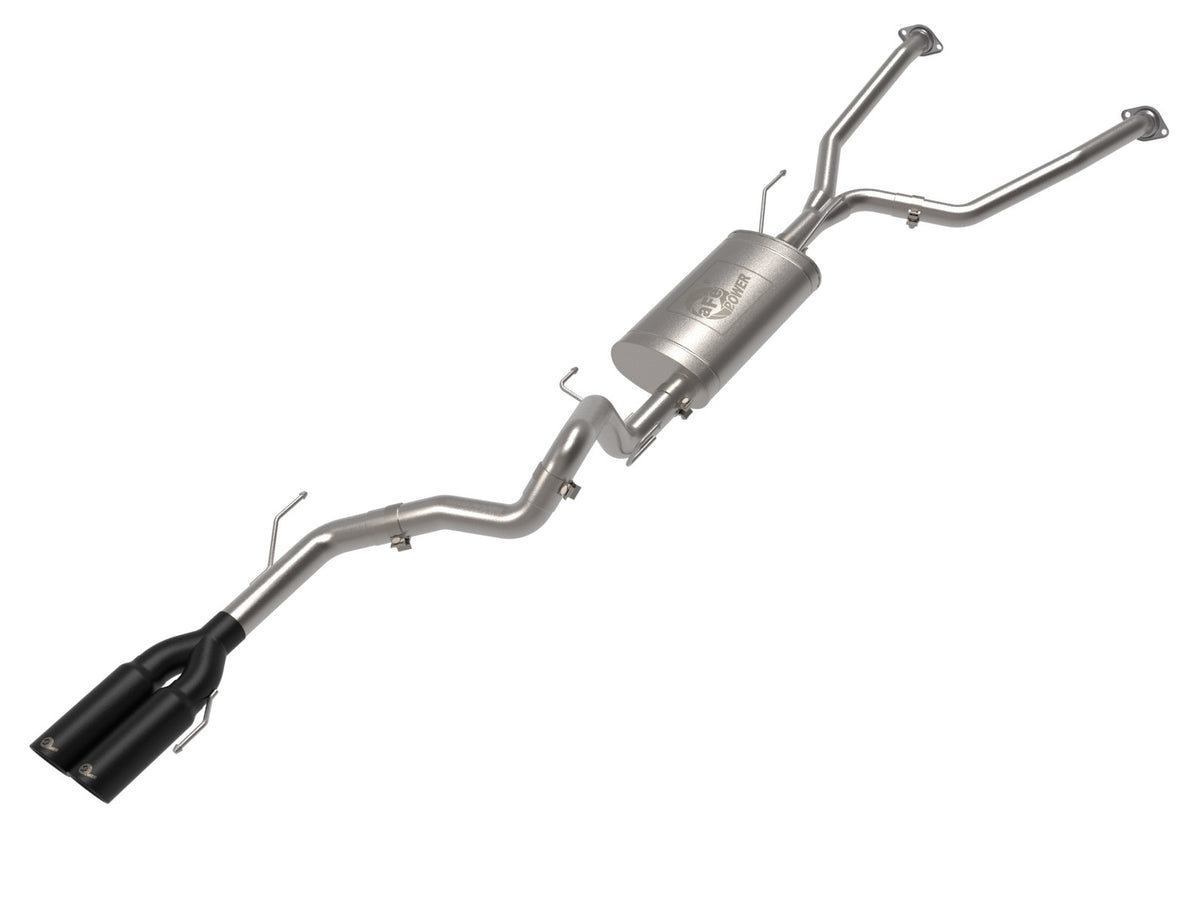 aFe Power Vulcan Series 2-1/2 IN to 3 IN 304 Stainless Steel Cat-Back Exhaust System w/ Black Tip — Toyota Sequoia 23-26 V6-3.4L (tt) — 49-36068-B