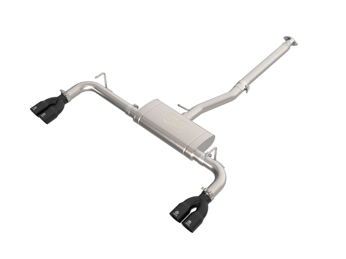 aFe Power Takeda 2-1/2 IN 304 Stainless Steel Cat-Back Exhaust System w/ Black Tip — Lexus NX250 22-25 L4-2.5L — 49-36084-B