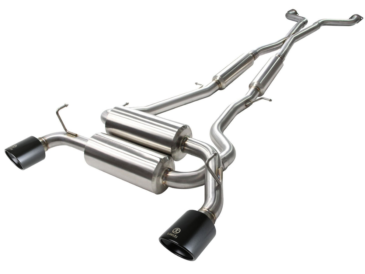 aFe Power Takeda 2-1/2 IN 304 Stainless Steel Cat-Back Exhaust System — Infiniti G37 08-13/Q60 14-15 V6-3.7L (VQ37VHR) — 49-36103-B