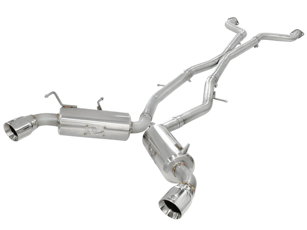 aFe Power Takeda 2-1/2 IN 304 Stainless Steel Cat-Back Exhaust System — Nissan 370Z 09-20 V6-3.7L — 49-36107