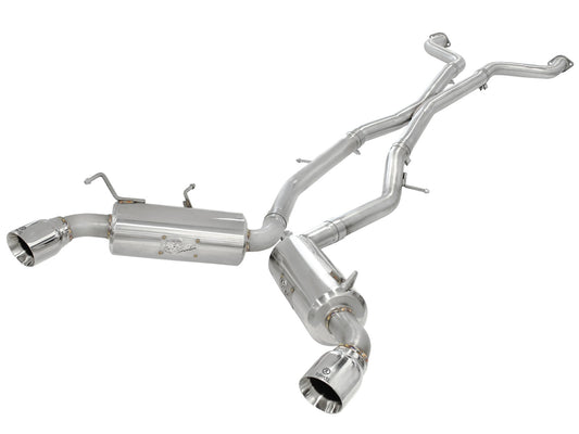 aFe Power Takeda 2-1/2 IN 304 Stainless Steel Cat-Back Exhaust System — Nissan 370Z 09-20 V6-3.7L — 49-36107