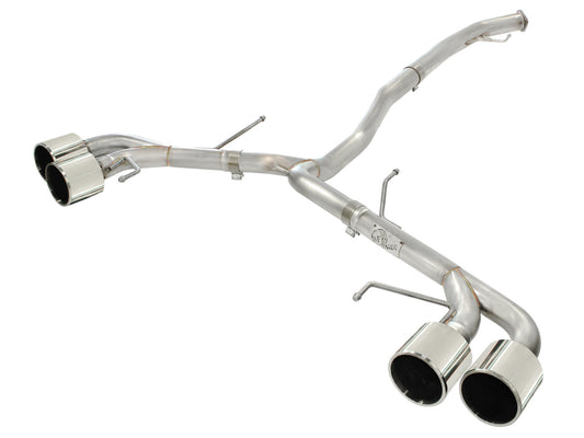 aFe Power Takeda 3 IN to 2-1/2 IN 304 Stainless Steel Cat-Back Exhaust System w/ Polished Tips — Nissan GT-R (R35) 09-24 V6-3.8L (tt) — 49-36108-P