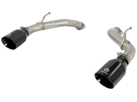 aFe Power Takeda 2-1/2 IN 304 Stainless Steel Axle-Back Exhaust System — Infiniti Q50 16-24 V6-3.0L (tt) — 49-36130NM-B
