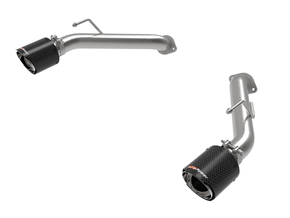 aFe Power Takeda 2-1/2 IN 304 Stainless Steel Axle-Back Exhaust System w/ Carbon Fiber Tip — Nissan Z 23-26 V6-3.0L (tt) — 49-36137-C