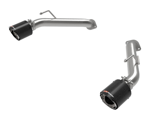aFe Power Takeda 2-1/2 IN 304 Stainless Steel Axle-Back Exhaust System w/ Carbon Fiber Tip — Nissan Z 23-26 V6-3.0L (tt) — 49-36137-C