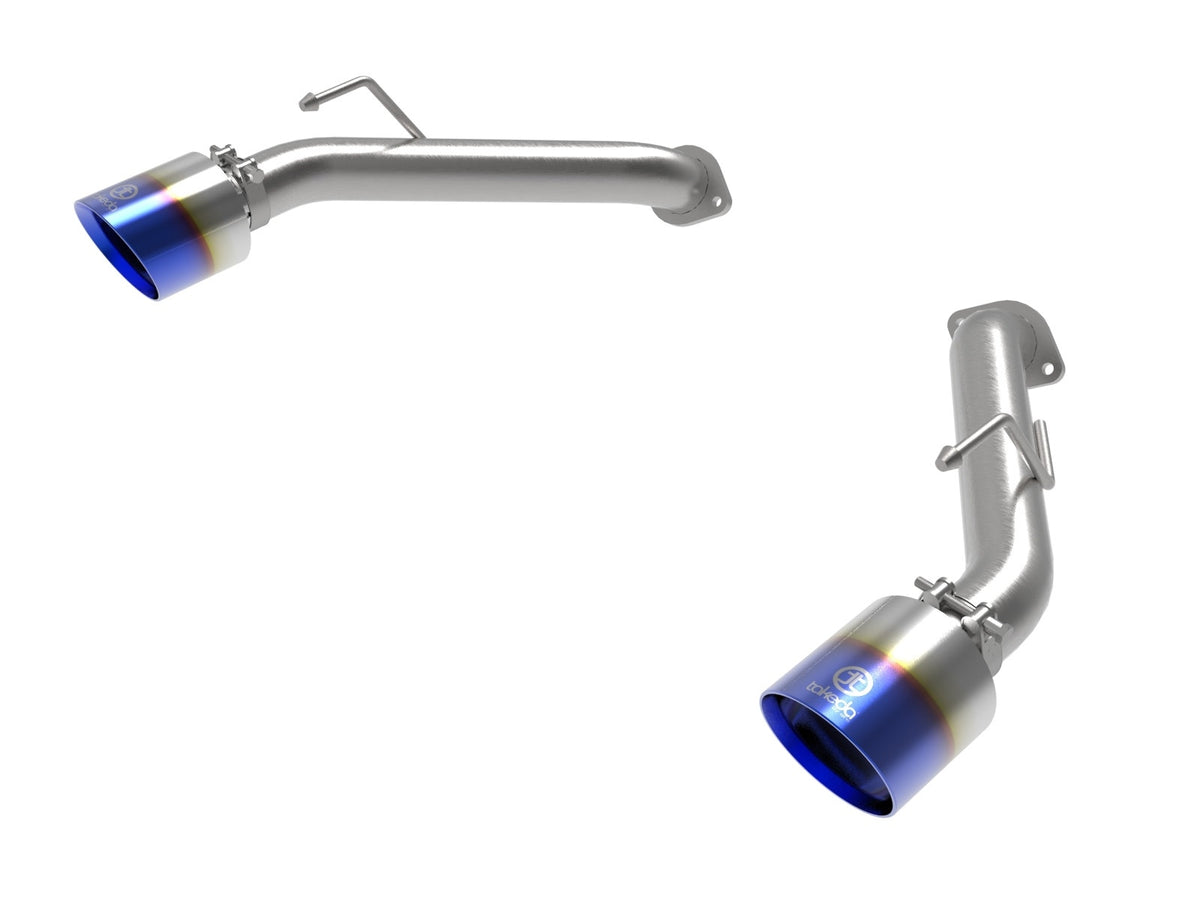 aFe Power Takeda 2-1/2 IN 304 Stainless Steel Axle-Back Exhaust System w/ Blue Flame Tip — Nissan Z 23-26 V6-3.0L (tt) — 49-36137-L