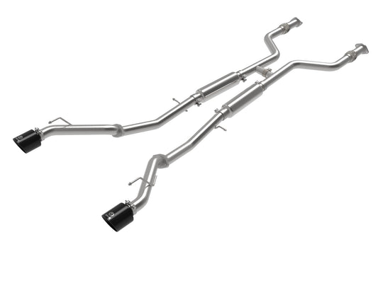aFe Power Takeda 2-1/2 IN 304 Stainless Steel Cat-Back Exhaust System w/ Black Tip — Nissan Z 23-26 V6-3.0L (tt) — 49-36138-B