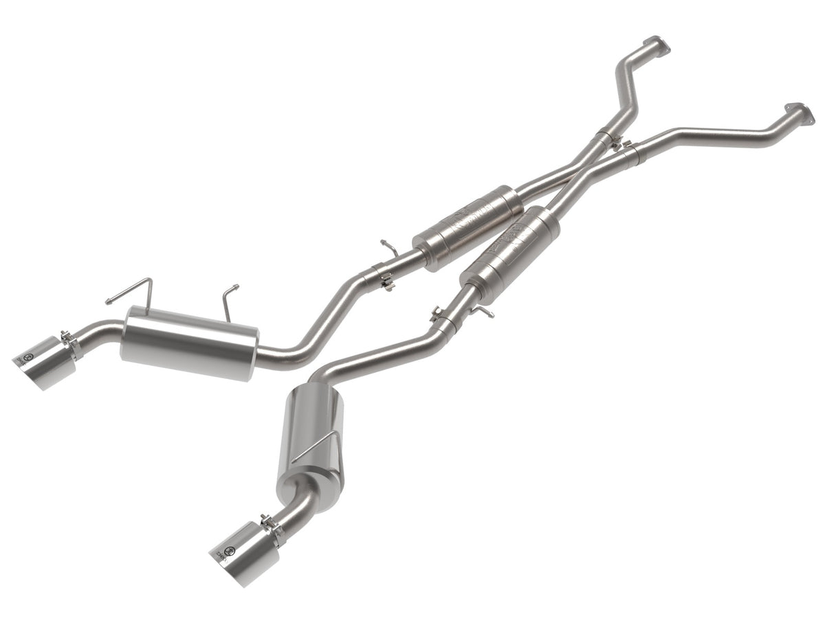 aFe Power Takeda 2-1/2 IN 304 Stainless Steel Cat-Back Exhaust System w/ Polished Tip — Nissan 370Z 09-20 V6-3.7L — 49-36139-P