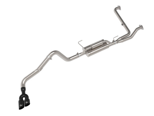 aFe Power Vulcan Series 2-1/2 IN to 3 IN 304 Stainless Steel Cat-Back Exhaust System w/ Black Tip — Nissan Frontier 22-26 V6-3.8L — 49-36140-B