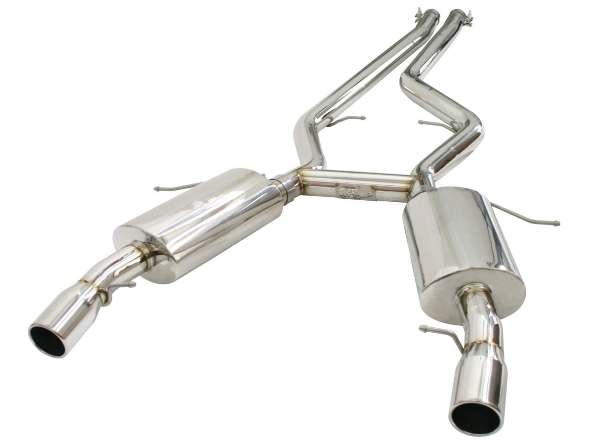 aFe Power MACH Force-Xp 2-3/4 IN 304 Stainless Steel Cat-Back Exhaust System — BMW 335i (E90/92/93) 07-10 L6-3.0L (t) N54 — 49-36301