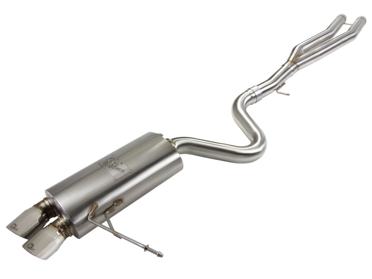 aFe Power MACH Force-Xp 2-1/2 IN 304 Stainless Steel Cat-Back Exhaust System — BMW 335i (E90/92/93) 07-13 L6-3.0L (t) N54/N55 — 49-36313