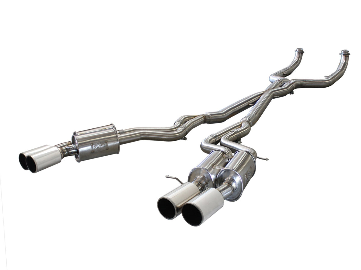 aFe Power MACH Force-Xp 3 IN 304 Stainless Steel Cat-Back Exhaust System — BMW M5 (F10) 12-17 V8-4.4L (tt) S63 — 49-36317-P