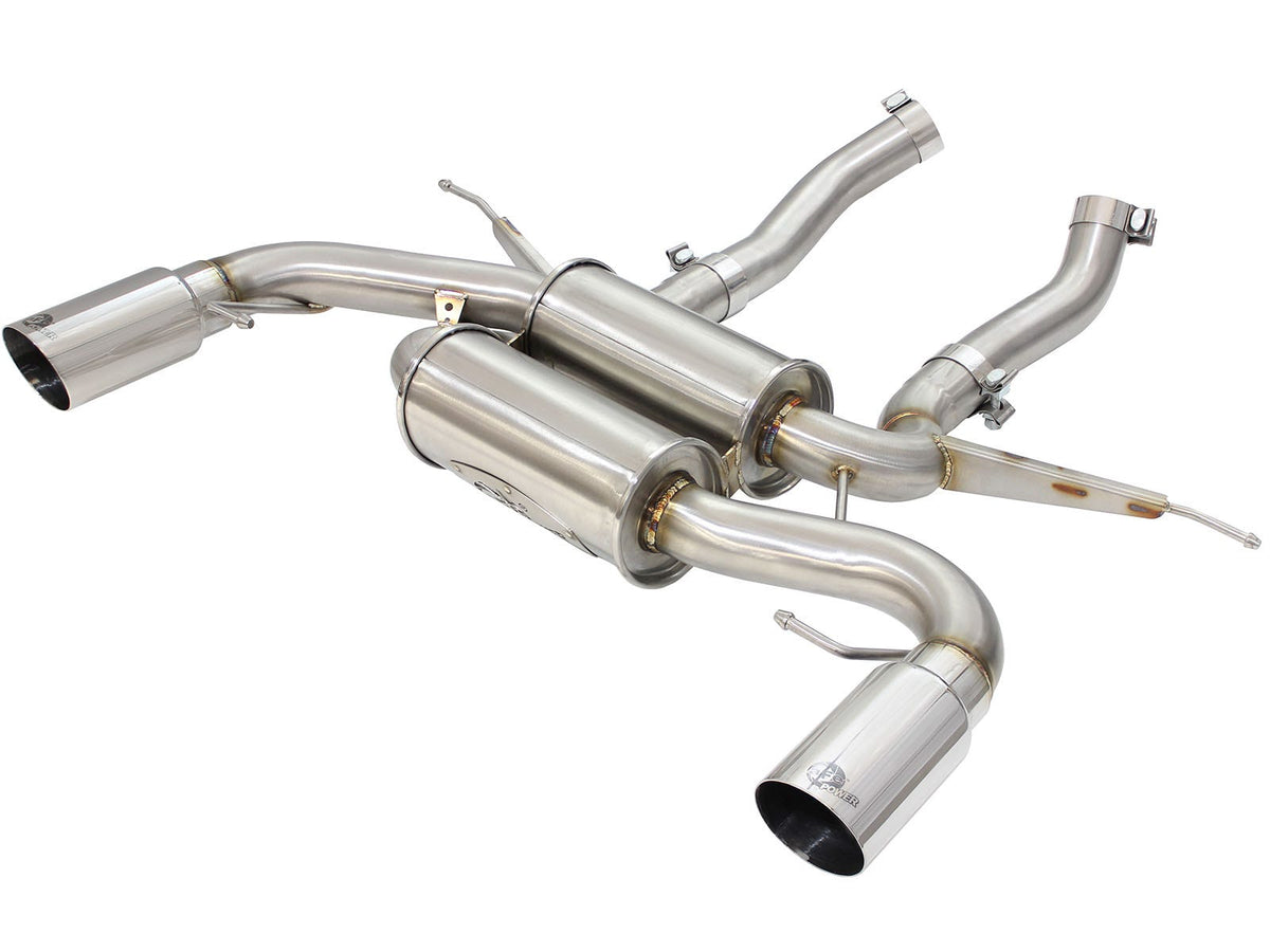 aFe Power MACH Force-Xp 2-1/2 IN 304 Stainless Steel Axle-Back Exhaust System — BMW 335i (E90/92/93) 07-13 L6-3.0L (t) N54/N55 — 49-36327-P