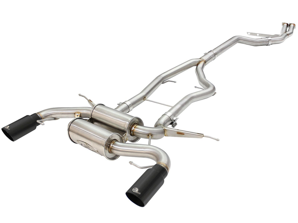 aFe Power MACH Force-Xp 3 IN to 2-1/2 IN 304 Stainless Steel Cat-Back Exhaust System — BMW 335i (E90/92) 11-13 L6-3.0L (t) N55 — 49-36328-B