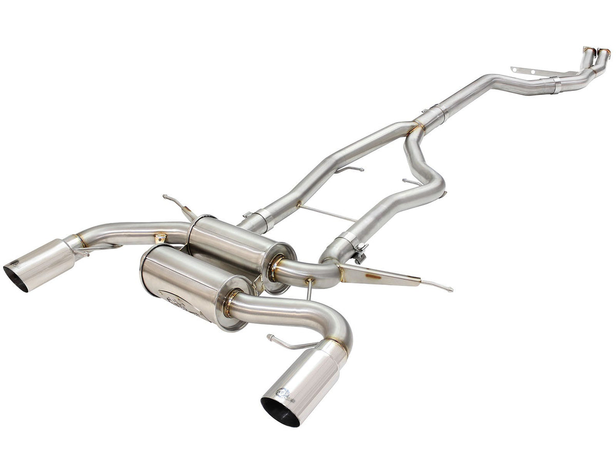 aFe Power MACH Force-Xp 3 IN to 2-1/2 IN 304 Stainless Steel Cat-Back Exhaust System — BMW 335i (E90/92) 11-13 L6-3.0L (t) N55 — 49-36328-P